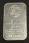 1 oz. Silver .999 Bar Bullion Engelhard Mint USA Serial Number Vintage