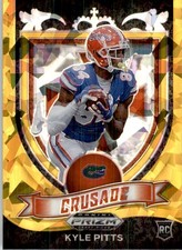 Kyle Pitts 2021 Panini NFL Prizm Draft Picks Crusade Gold Cracked Ice Prizm RC