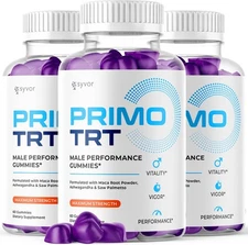 3 Pack Primo TRT Gummies for Men, Official Primo TRT Male Performance Gummys
