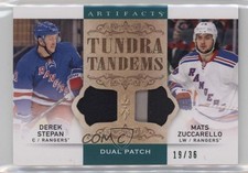 2014-15 Artifacts Green 19/36 Mats Zuccarello Derek Stepan #TT-SZ Dual Patch 0ne