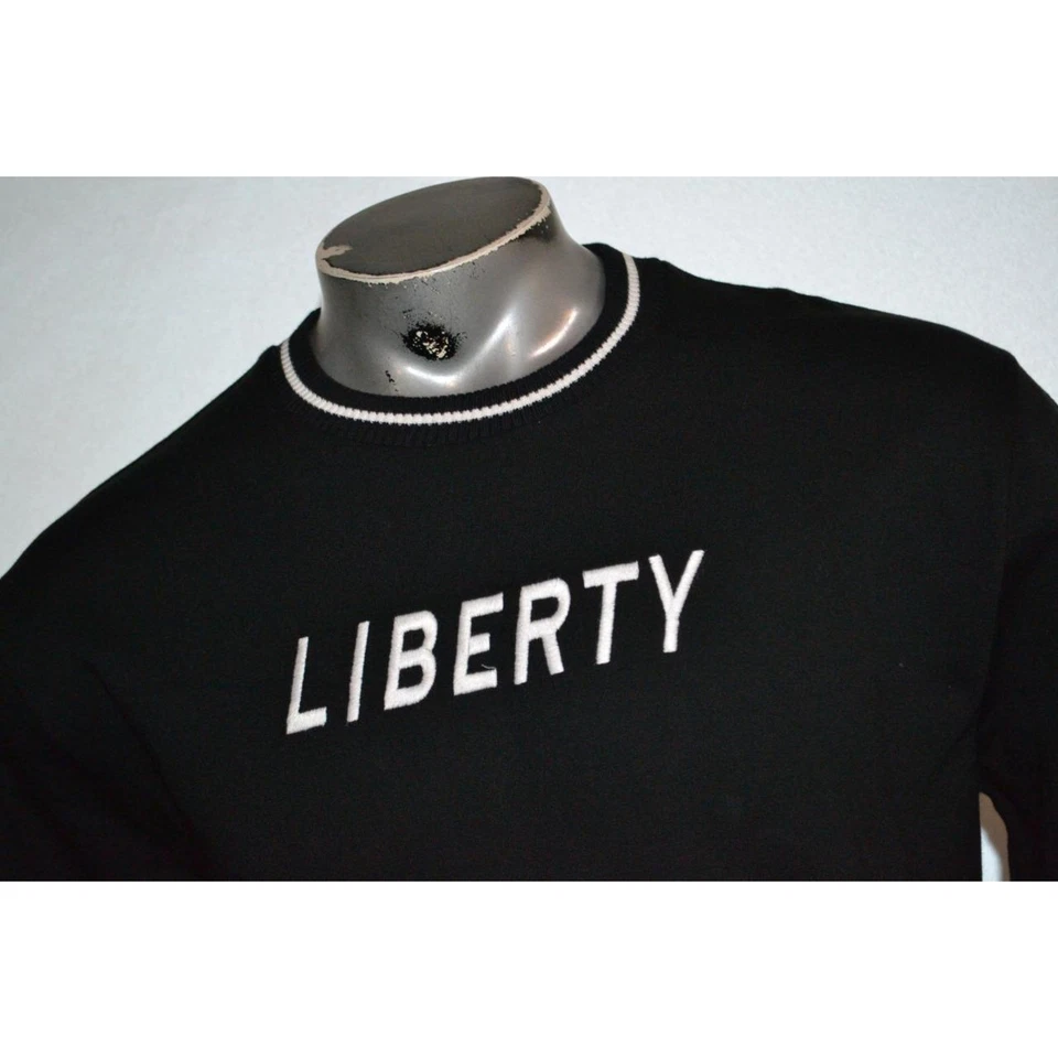 27565 Topman 卫衣套衫 Liberty And Freedom 黑色 L 码男式 — 第 4/4 张图片