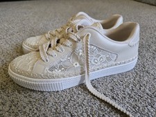 Baskets Marc Fisher Femme Blanc Et Or - Taille 9.5 US, Neuves Sans étiquette, Modèle Xena