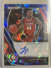 2021-22 Panini Prizm Draft Picks Auto Blue Ice #5 John Petty Jr. /75 Alabama