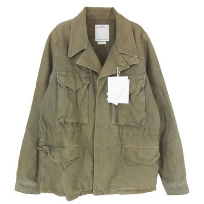 Visvim Men Jacket 16Ss 0116105013028 Achse Jkt Dmgd Chino Ax Stencil Hand VHTF D