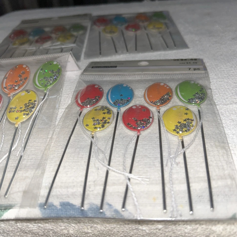 (4) * RECUERDOS * Pegatinas dimensionales - 28 piezas - GLOBOS - Foto 2 de 4