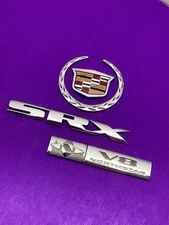 ⚡️ 02 - 09 Cadillac SRX V8 Northstar Rear Liftgate Emblem Logo Badge Chrome OEM