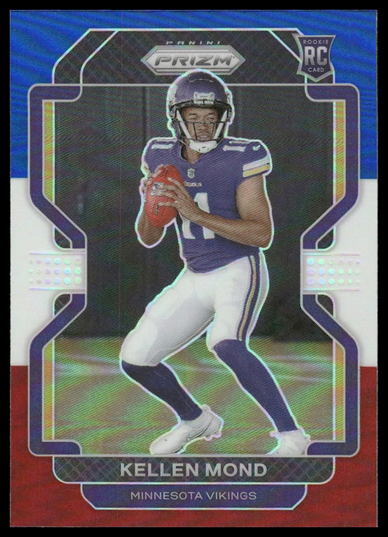 2021 Panini Prizm #351 Kellen Mond RC Rookie Red White and Blue Vikings