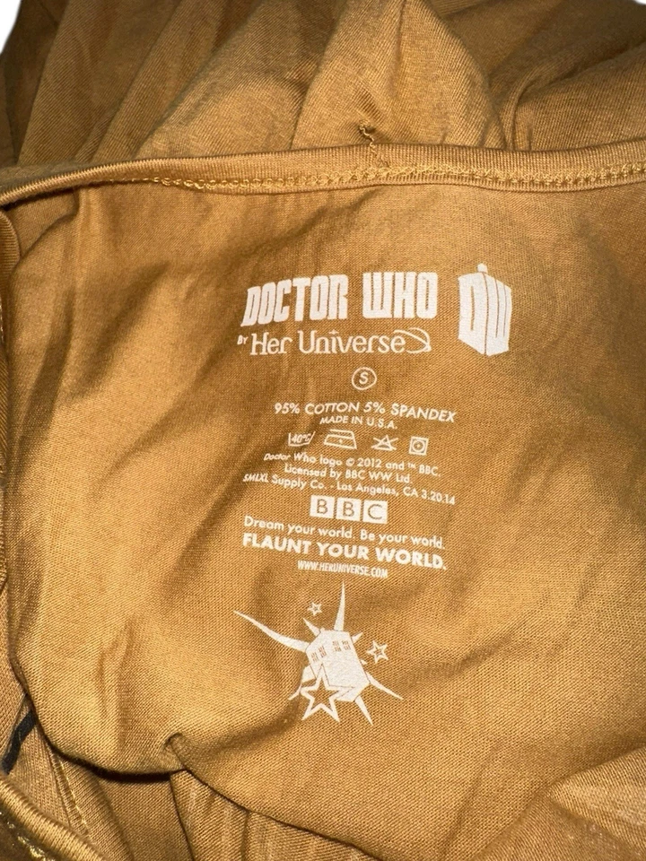 BBC Doctor Who By Her Universe Hot Topic Sleeveless Dress Size Small Brown - Image 3 of 4