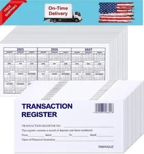 24 PCS Check Registers for Personal Checkbook, Easy to Read Checkbook Register