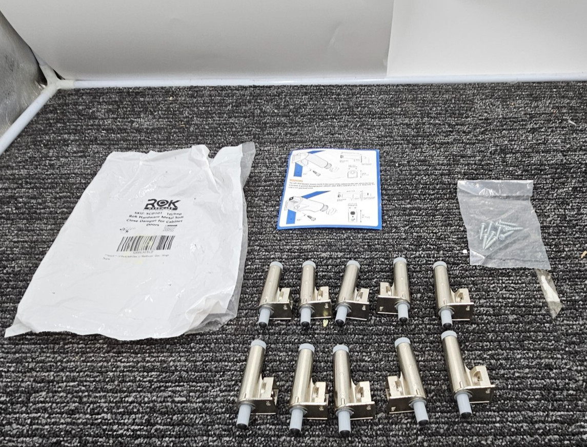 (QTY 10) ROK HARDWARE SCD101 Metal Soft Close Damper for Cabinet Doors