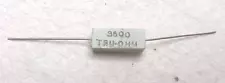2 NOS TRU-Ohm 3.5K Ohm 5 Watt  Wire wound Ceramic Power Resistor Good