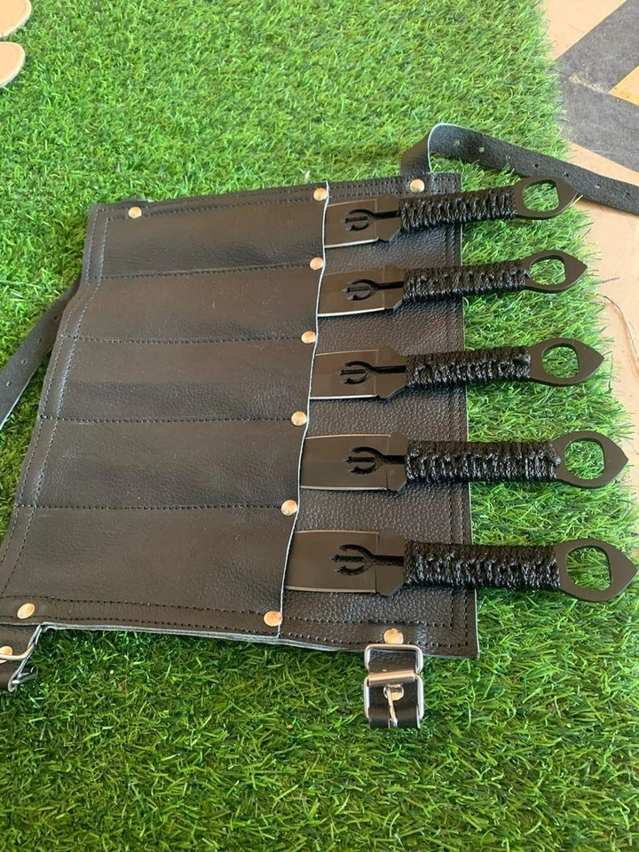 Cuchillos Artesanales, Kunai Caza Hojas Equilibradas Regalo para Hombre - Pack de 6 Foto 4 de 4