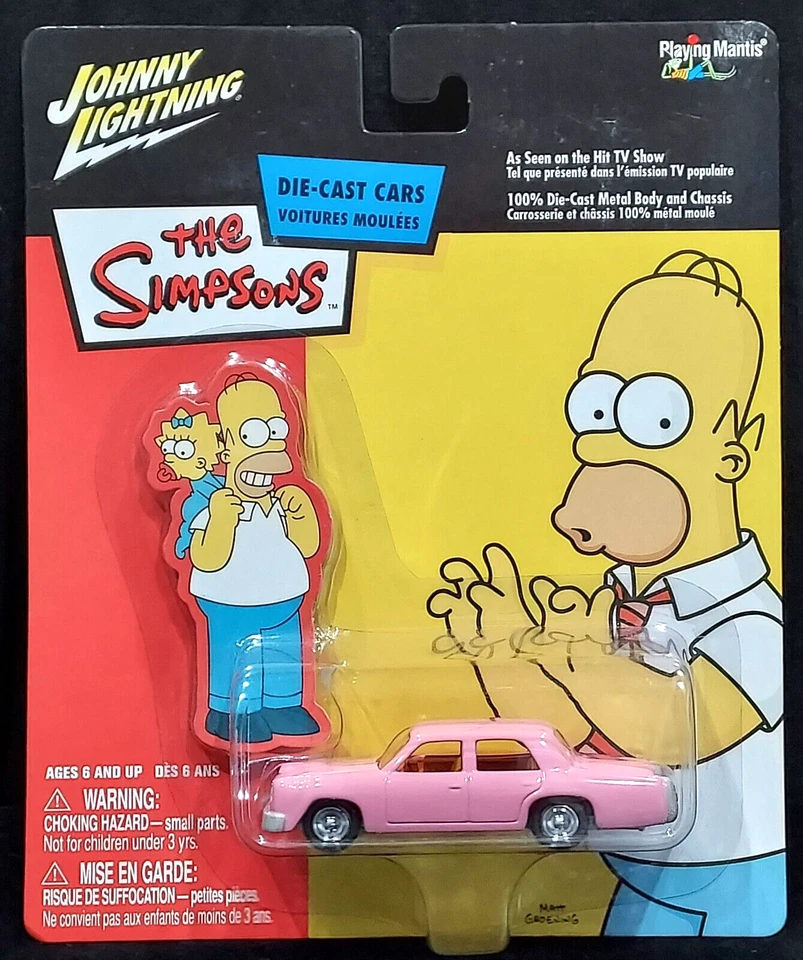 Johnny Lightning Homer's Car The Simpsons TV Show Detailed Collectible Car w/RR - Image 2 of 2