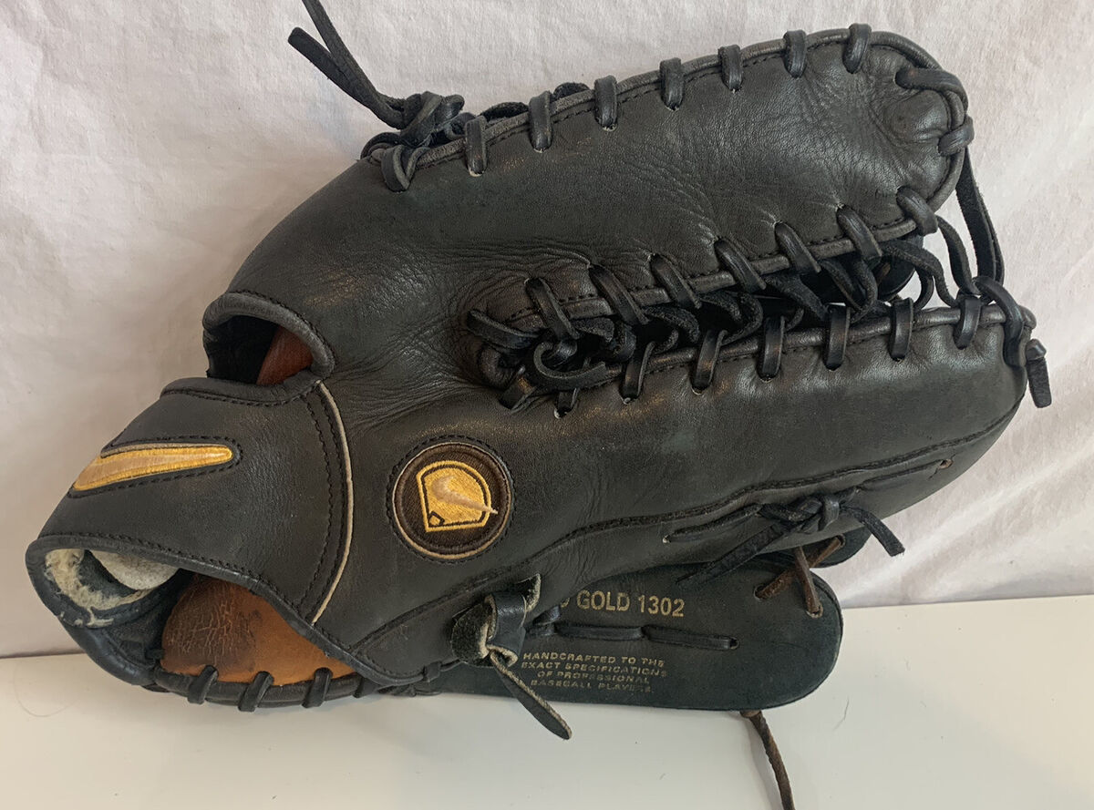 Nike Pro Gold Baseball Glove PPRO 1302 RHT Crossweb Rare Nike Pro Gold Baseball Glove PPRO 1302 RHT Crossweb Rare