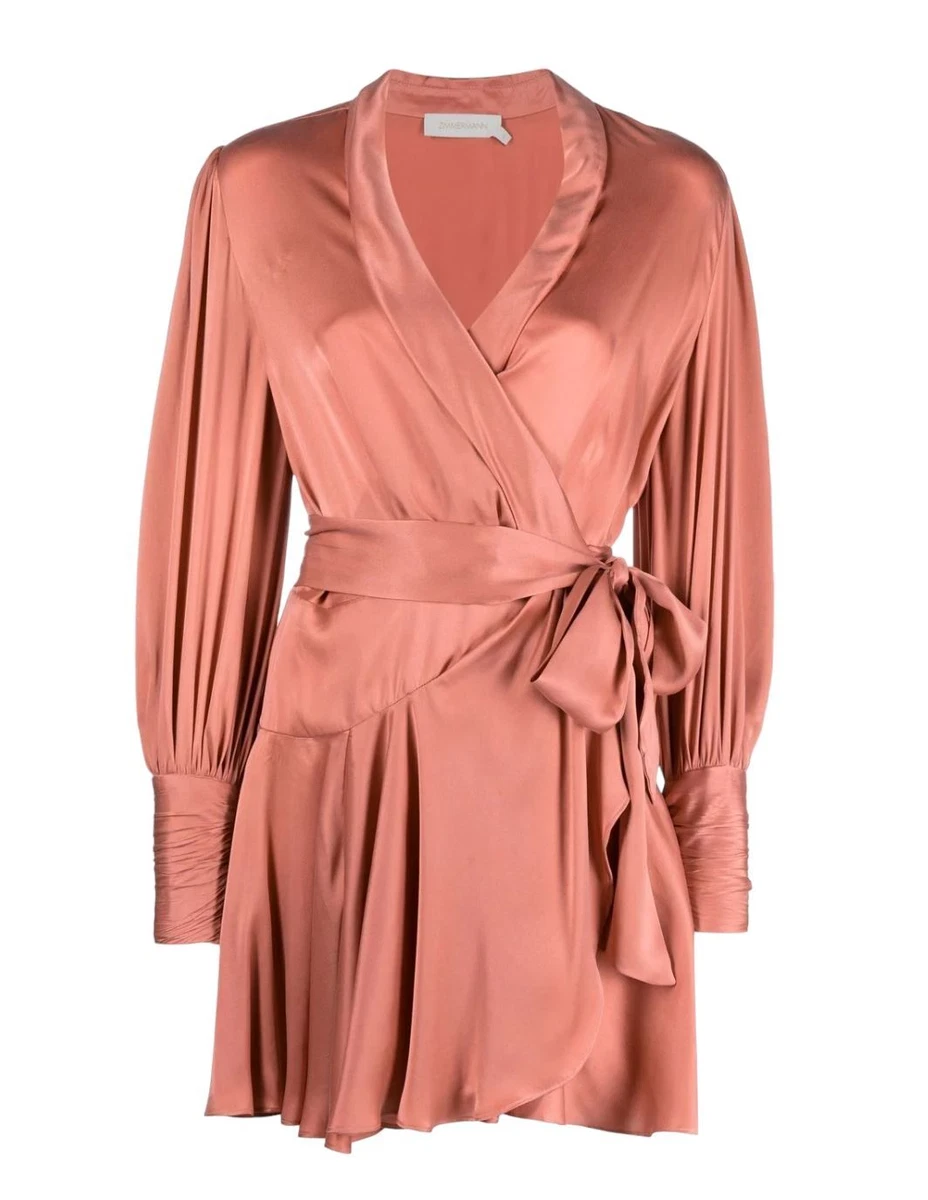 Zimmermann sueded wrap clearance dress