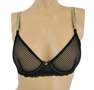 Underwire Bra with Lace Black size 34B Maidenform Intimates ABS 632