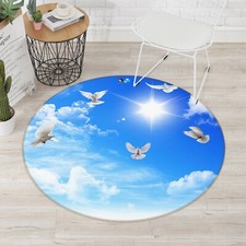 3D Sonnenhimmel Taube M92 Spiel Teppich Mat Runden Elegant Foto Teppich Eve 2023