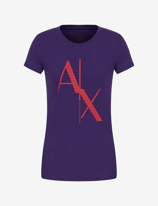 ARMANI Tシャツ ladies A|X ARMANI EXCHANGE Women's Graphic T-Shirt, Purple, L | eBay