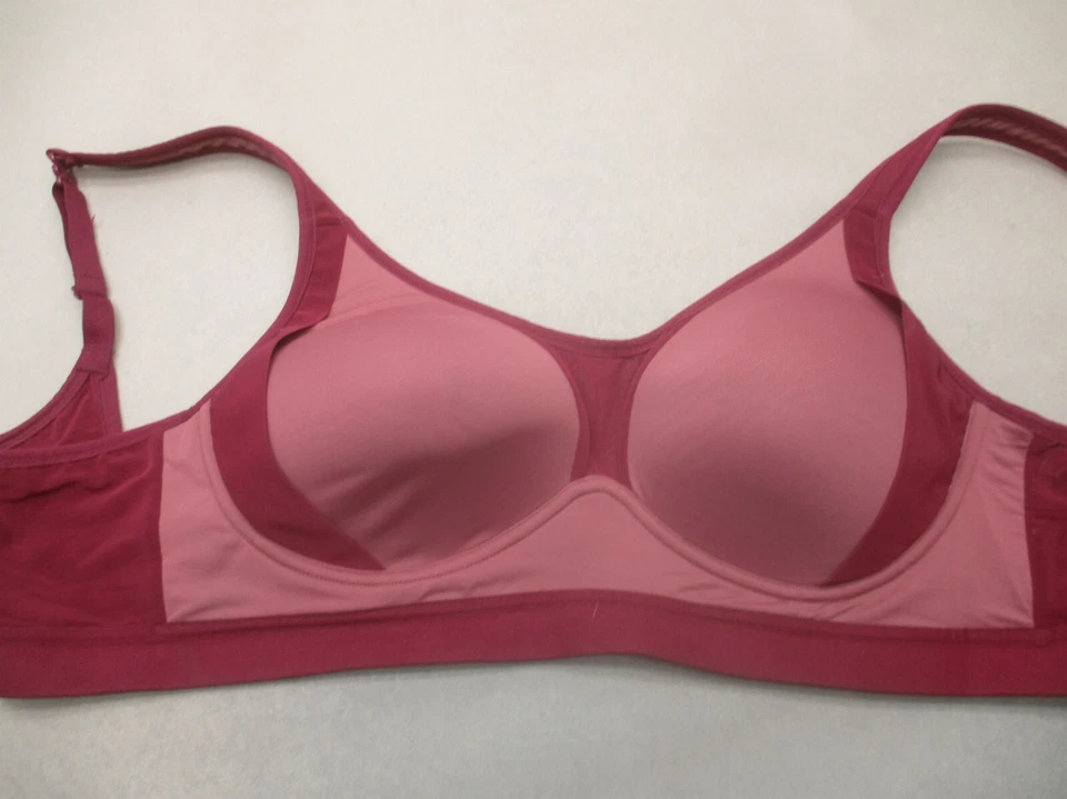 Sujetador Bralette JOCKEY Talla XL Mujer Forrado Borgoña Inalámbrico Cierre Trasero 8E Foto 2 de 4