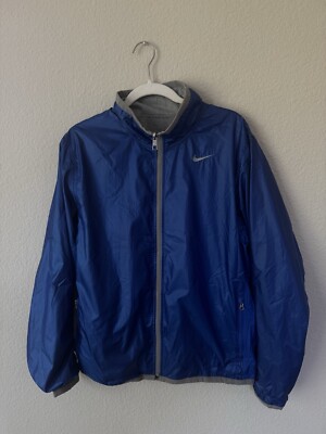 Nike HyperWarm Reversible Athletic Jacket SAMPLE Grey/Blue Reflective - Mens M