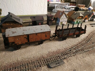 ZEUKE BAHNEN, RARE!!! RARE AND VINTAGE ALL METAL WAGONS, SCALE O