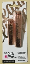 CVS BEAUTY 360 SALON ELEGANT NAIL CLIPPER DUO ROSE GOLD - BRAND NEW IN PACKAGE