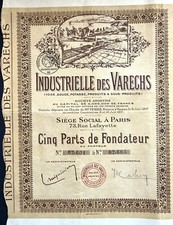 Industrielle des Varechs – Cinq Parts de Fondateur