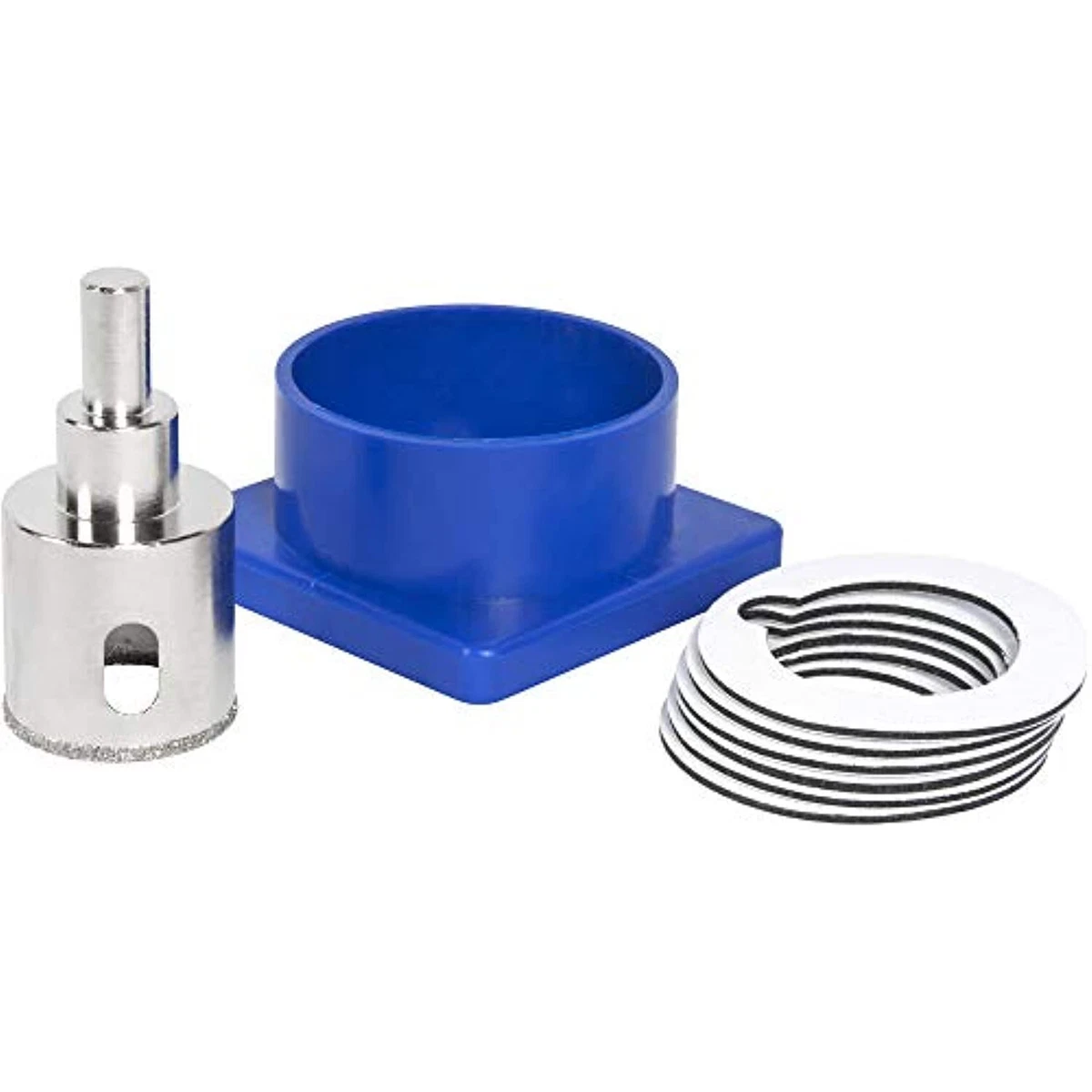 QEP 1 3 8 in. Diamond Hole Saw with Water Delivery System Silver