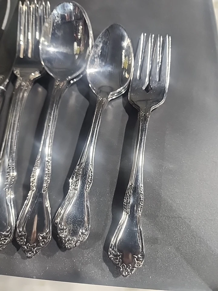 Conjunto de Talheres Oneida Aço Inoxidável Mansfield Amadeus -20 Peças - Lindo - Imagem 4 de 4
