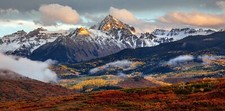 Landscape mountains colorado valley fall forest rocky Custom Gaming Mat Desk