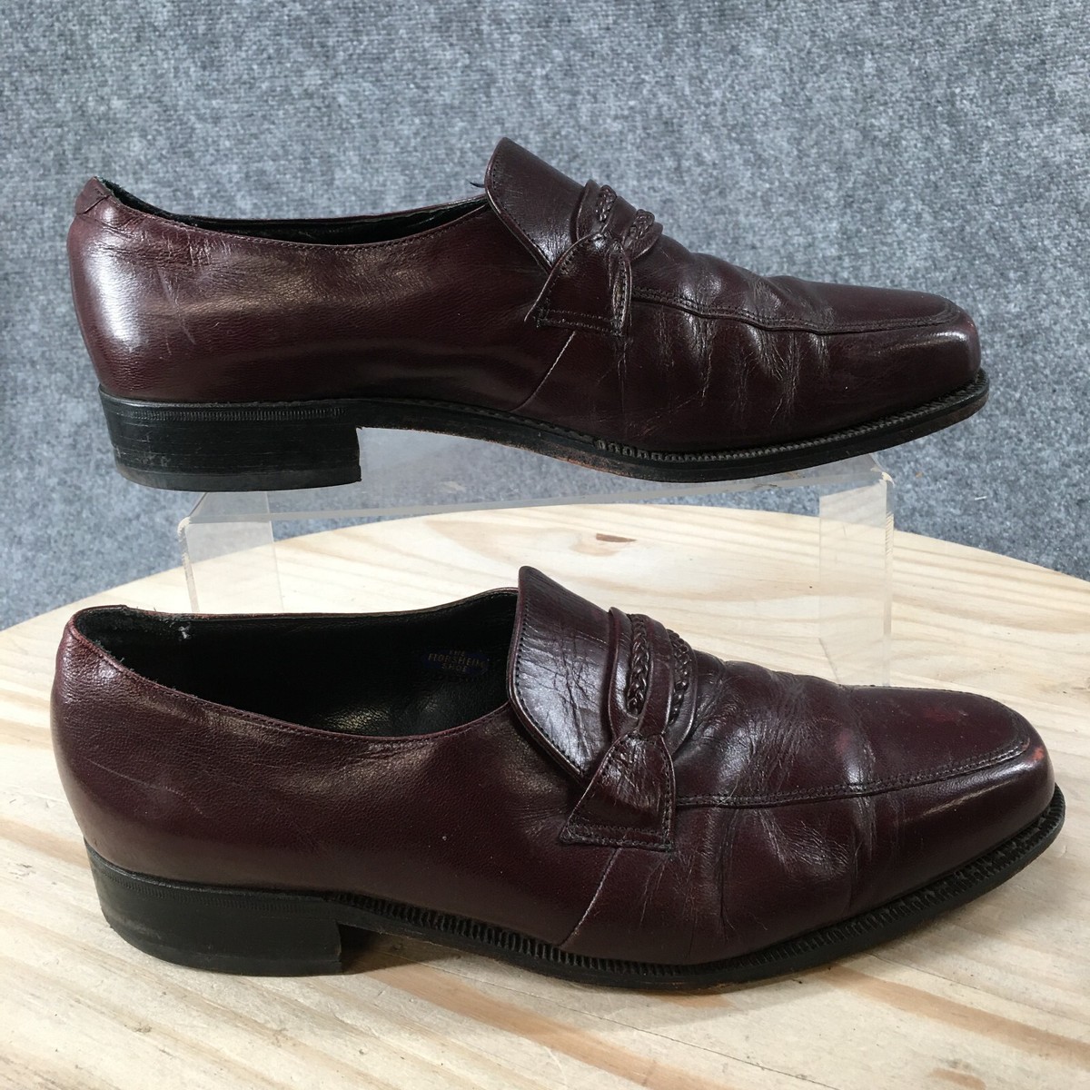 Florsheim Shoes Mens 9.5 E Casual Loafers 33472 Red Leather  display picture 1