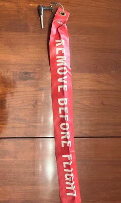 Vintage Original Remove before flight Banner + Pin Remove before Take-off