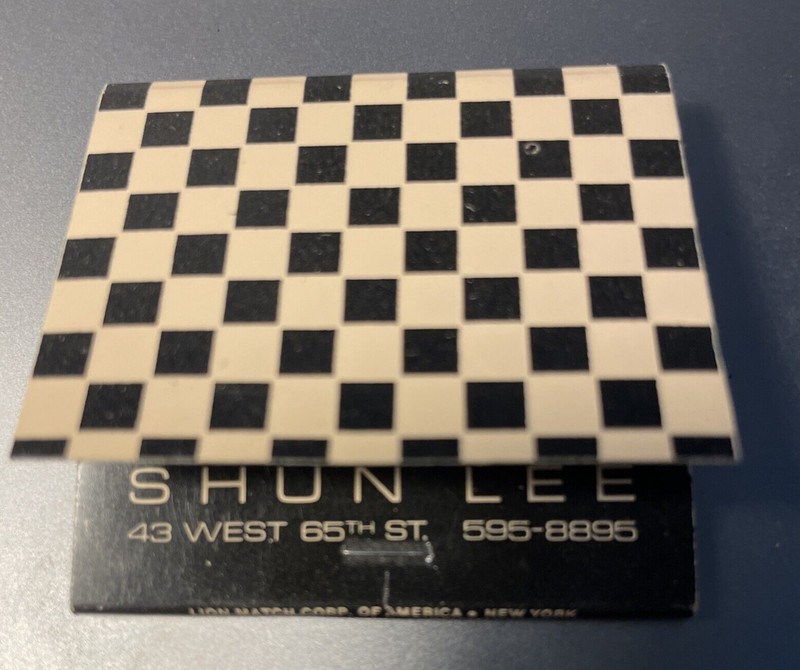 Rare Shun Lee Restaurant New York City NYC Matchbook Matches  Unstruck - Mint