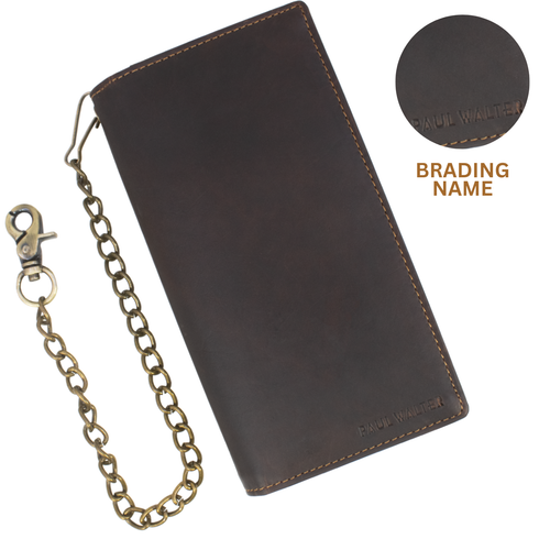 Men's Hunter Leather Wallets Bifold Trifold RFID Blocking Checkbook Cover - Picture 8 of 90
