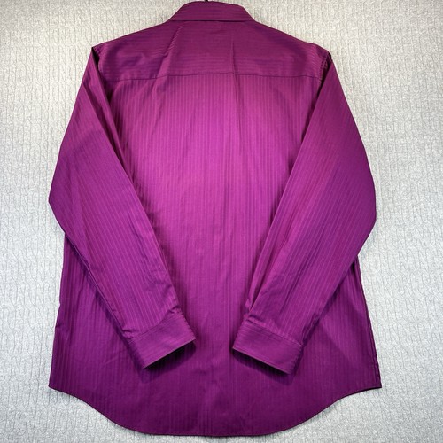 "Kenneth Cole New With Tags" Candy Fuchsia Button Up Classy Men’s shirt (34-35) - Picture 6 of 7