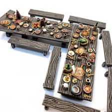 28mm Dining Tables Dungeons & Dragons DnD D&D Village Market Tavern Scatter