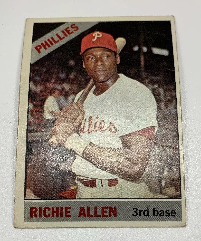 1966 Topps # 80 Richie Allen Rich Dick Baseball Card Philadelphia