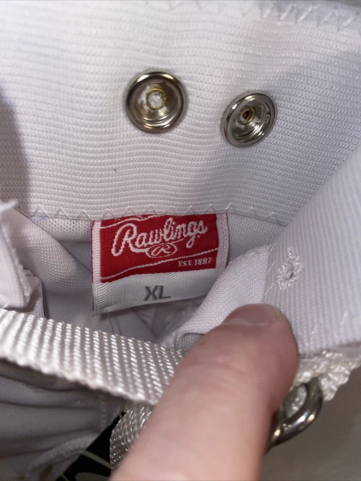 Pantalones de béisbol Rawlings juveniles talla XL 36x15 blanco con cordones cinturón atlético al aire libre nuevos con etiquetas Foto 3 de 4