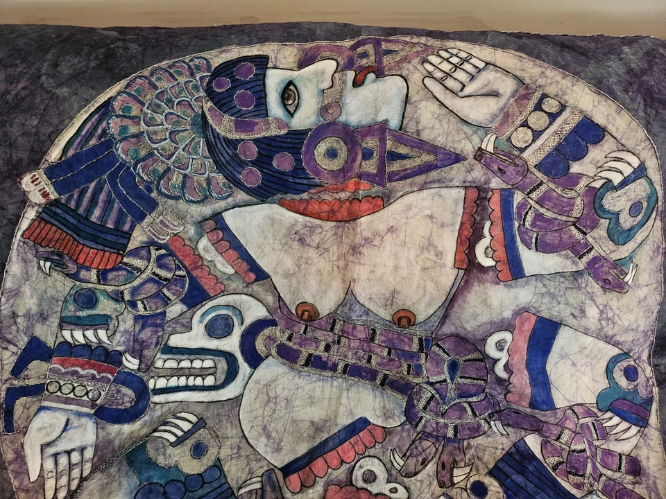 Edredón colgante de pared Xipe púrpura negro brillo mítico Foto 3 de 4