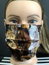 Face Mask Adult Unisex OS Handmade Reusable Washable Horse Lovers MultiColor New