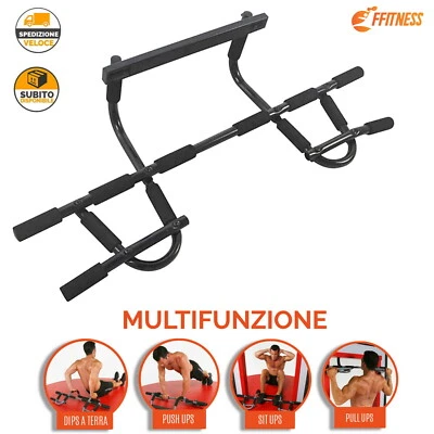 BARRA MULTIPRESA TRAZIONI SBARRA DA PORTA MULTIFUNZIONE DORSALI FITNESS DOOR GYM