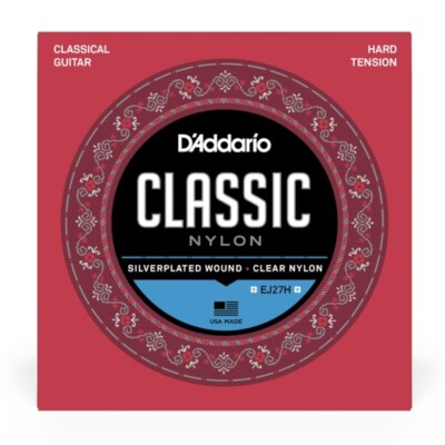 D'ADDARIO EJ27H Classic Nylon Hard   Saiten für Konzertgitarre   .028-.044