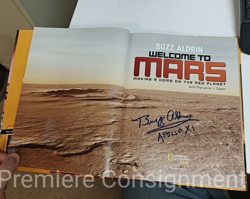 Signed Buzz Aldrin Welcome to Mars Making a home on the Red Planet Nat Geo COA - Picture 7 of 10