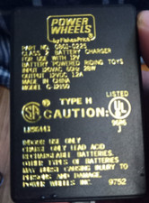 Fisher-Price Power Wheels Model C-12150 12 Volt DC Battery Charger 00801-0972
