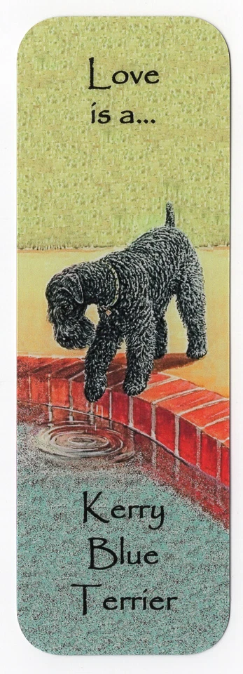 K9-KARDS KERRY BLUE TERRIER BEAUTIFUL DOG BOOKMARK SAME IMAGE BOTH SIDES GREAT GIFT