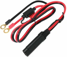 2 FT 16AWG SAE Connection Extension Cord 12-24V SAE to O Ring Battery Adapter US