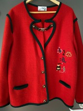 Forget-me-not, ladies' costume jacket, country house style, M-L, size virgin worn once, red