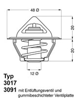Wahler 3017.87D2 Thermostat FüR Aveo Kalos Lacetti Nubira Daewoo Lanos Nexia