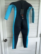 NWT Hevto Black/Teal Wetsuit S-8 Guardian I Goddess Neoprene Full Scuba Wetsuit