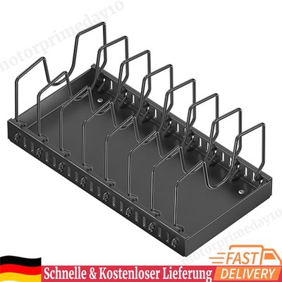 Kitchen Pots Pans Organizer with 8 Adjustable Dividers Sliding Dish Drying Shelf